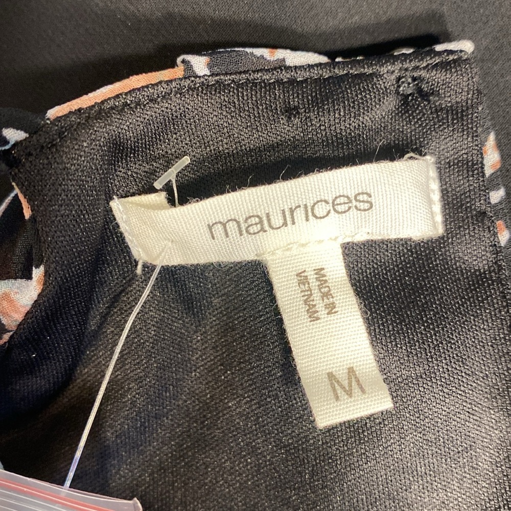 Maurice’s NWT halter dress size M black with beautiful pink and white florals - Picture 8 of 11